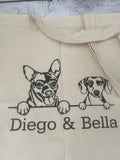Canvas Personalized Dog Tote